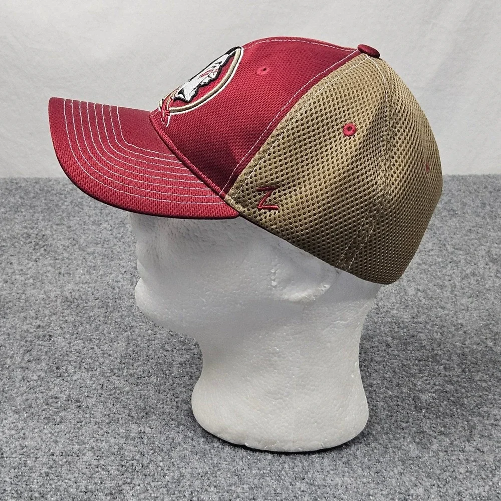 Florida State Seminoles Hat XL Garnet Red Gold Mesh Back Fitted Zephyr NCAA Cap